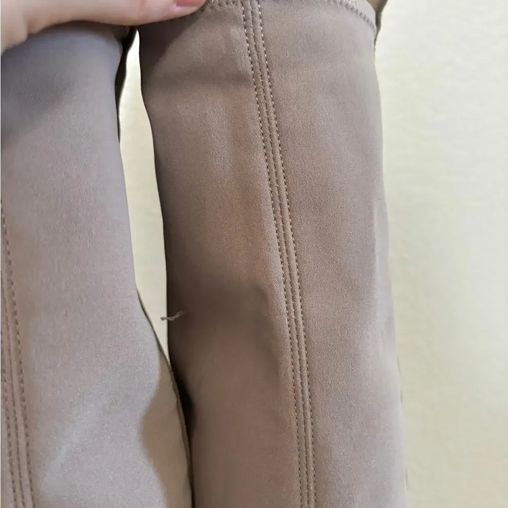 Stuart Weitzman Suede Over-The-Knee Flat Boots - 8.5 - Slate Grey